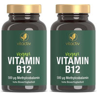 Produktbild von vitactiv Vitamin B12 Tabletten vegan für Senioren 180 Stück