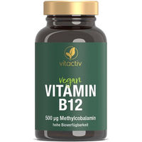 Produktbild von vitactiv Vitamin B12 Tabletten vegan für Senioren 180 Stück