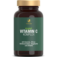 Produktbild von vitactiv Vitamin C Komplex Tabletten vegan mit Acerola und Hagebutte für Erwachsene