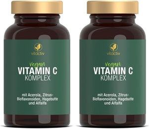 vitactiv Vitamin C Komplex Tabletten vegan mit Acerola und Hagebutte für Erwachsene – Bild 1 von 1