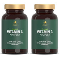 Produktbild von vitactiv Vitamin C Komplex Tabletten vegan mit Acerola und Hagebutte für Erwachsene