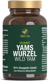Vitactiv Yamswurzel Wild Yam mit 20% Diosgenin vegan 120 Kapseln – Bild 1 von 6