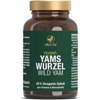 Produktbild von Vitactiv Yamswurzel Wild Yam mit 20% Diosgenin vegan 120 Kapseln