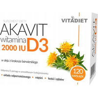 Produktbild von Vitadiet AKAVIT Vitamin D3 2000 in Distelöl 120 Kapseln