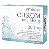 Produktbild von Vitadiet Chrom 200 mcg Tabletten 60 Stück zuckerfrei ohne Zusatzstoffe