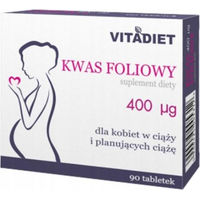 Produktbild von Vitadiet Folsäure 0,4 mg Tabletten für Schwangere und Stillende 90 Stück