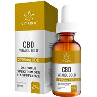 Produktbild von Vitadol Gold Bio Hanfextrakt Öl mit 27% CBD Tropfen vegan 330 ml