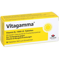 Produktbild von Vitagamma Vitamin D3 1000 I.E. Tabletten 50 Stück laktosefrei und glutenfrei für Kinder