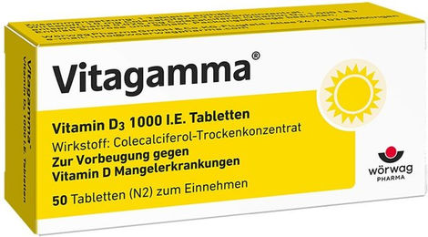 Vitagamma Vitamin D3 1000 IE Tabletten für Erwachsene – Bild 1 von 1