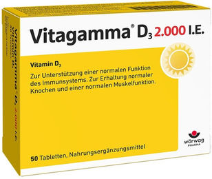Vitagamma Vitamin D3 Tabletten 2000 IE für Erwachsene – Bild 1 von 1
