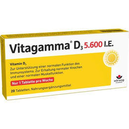 Vitagamma Vitamin D3 Tabletten 5600 IE – Bild 1 von 1