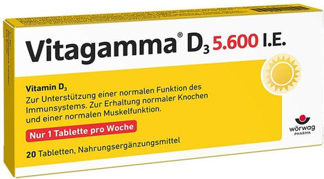 Vitagamma Vitamin D3 Tabletten 5600 IE für Erwachsene – Bild 1 von 1