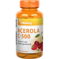Produktbild von Vitaking Vitamin C mit Acerola und Hagebutte 500 mg Lutschtabletten vegan für Kinder