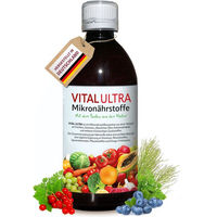 Produktbild von VITAL ULTRA Mikronährstoffkonzentrat aus Obst, Gemüse, pflanzlichen Ölen und Kräuterextrakten als Flüssigkeit für Schwangere, Stillende und Senioren