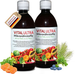VITAL ULTRA Mikronährstoffkonzentrat aus Obst, Gemüse, pflanzlichen Ölen und Kräuterextrakten als Flüssigkeit für Senioren sowie Schwangere und Stillende – Bild 1 von 1