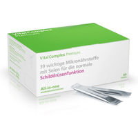 Produktbild von VitalComplex Premium Schilddrüse mit Selen 200 µg und 39 Mikronährstoffe, 60 Sticks, glutenfrei, laktosefrei, hefefrei