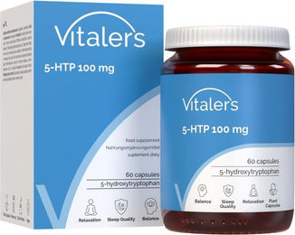 Vitaler's 5-HTP 100 mg Kapseln, 60 Stück, vegan, ohne Zusatzstoffe – Bild 1 von 5