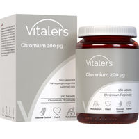Produktbild von Vitaler's Chrom 200 µg Tabletten 180 Stück vegan ohne Zusatzstoffe für Erwachsene