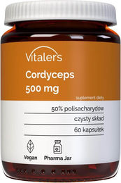 Vitaler's Cordyceps 500 mg Kapseln, 60 Stück, vegan und ohne Zusatzstoffe – Bild 1 von 7