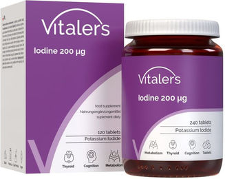 Vitaler's Jod mit Kaliumjodid 200 µg Tabletten für Kinder und Erwachsene 120 Stück – Bild 1 von 2