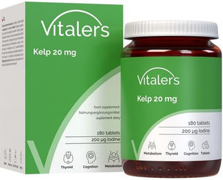 Vitaler’s Kelp Braunalge 20 mg Tabletten vegan vegetarisch 180 Stück – Bild 1 von 2