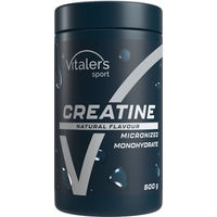 Produktbild von Vitaler's Kreatin Monohydrat Pulver Geschmacksneutral Vegan und Zuckerfrei 500 g