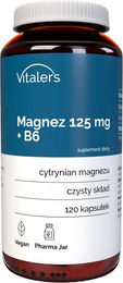 Vitaler's Magnesium 125 mg mit Vitamin B6 vegane Kapseln für Sportler 120 Stück – Bild 1 von 2