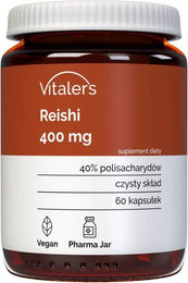 Vitaler's Reishi 400 mg Kapseln, 60 Stück, vegan und ohne Zusatzstoffe – Bild 1 von 5