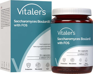 Vitaler's Saccharomyces Boulardii Probiotikum Kapseln vegan für Erwachsene 60 Stück – Bild 1 von 6