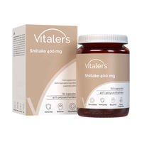 Produktbild von Vitaler's Shiitake 400 mg Kapseln, vegan, ohne Zusatzstoffe, 60 Stück