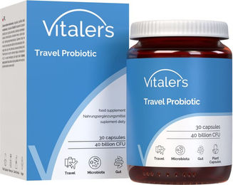 Vitaler's Travel Probiotic Kapseln vegan glutenfrei laktosefrei 30 Stück – Bild 1 von 4