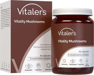 Vitaler’s Vital Mushrooms Komplex Kräuter-Komplex Kapseln vegan und vegetarisch – Bild 1 von 2