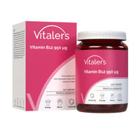 Produktbild von Vitaler's Vitamin B12 950 µg Tabletten vegan ohne Zusatzstoffe 120 Stück für Erwachsene