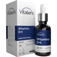 Produktbild von Vitaler's Vitamin D3 K2 Tropfen 2000 IE 75 mcg ohne Zusatzstoffe für Kinder und Erwachsene 30 ml