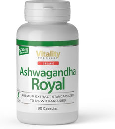 Vitality Nutritionals Ashwagandha Royal 500 mg Bio Vegan Kapseln 90 Stück – Bild 1 von 1