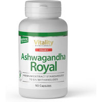 Produktbild von Vitality Nutritionals Ashwagandha Royal 500 mg Bio Vegan Kapseln 90 Stück