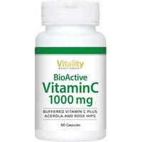 Produktbild von Vitality Nutritionals BioActive Vitamin C 1000 mg Kapseln mit Calciumascorbat 60 Stück