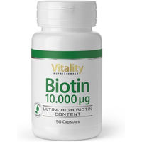 Produktbild von Vitality Nutritionals Biotin 10 mg Hochdosiert Kapseln Vegan 90 Stück
