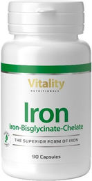 Vitality Nutritionals Eisen Bisglycinat Chelat Kapseln vegan für Frauen ohne Zusatzstoffe – Bild 1 von 1