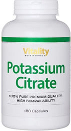 Vitality Nutritionals Kaliumcitrat 1000 mg Kapseln vegan glutenfrei laktosefrei ohne Zusatzstoffe – Bild 1 von 1