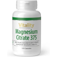 Produktbild von Vitality Nutritionals Magnesiumcitrat 375 mg Kapseln vegan glutenfrei laktosefrei