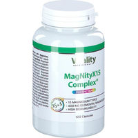 Produktbild von Vitality Nutritionals MagNityX15 Magnesium Komplex Kapseln 400 mg vegan 120 Stück