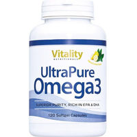 Produktbild von Vitality Nutritionals Ultrapure Omega 3 Kapseln 1400 mg mit 400 mg EPA und 300 mg DHA 120 Kapseln