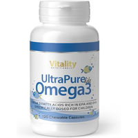 Produktbild von Vitality Nutritionals UltraPure Omega 3 Kids Kapseln für Kinder ohne Zusatzstoffe