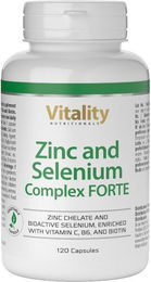 Vitality Nutritionals Zinc and Selenium Complex FORTE Zink Biotin Selen Kapseln – Bild 1 von 1