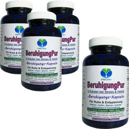 VitalLeben Beruhigung Pur Kräuter-Kapseln mit Baldrian, Hopfen, Melisse, Lavendel, Johanniskraut und Passionsblume, 720 Kapseln, glutenfrei und laktosefrei – Bild 1 von 3