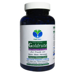 VitalLeben Echte Goldrute Solidago Goldrutenkraut Kapseln 180 Stück vegetarisch ohne Zusatzstoffe – Bild 1 von 3
