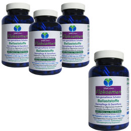VitalLeben Flohsamenschalen Kapseln mit Psyllium Ballaststoffen 720 Stück glutenfrei laktosefrei und ohne Zusatzstoffe – Bild 1 von 3