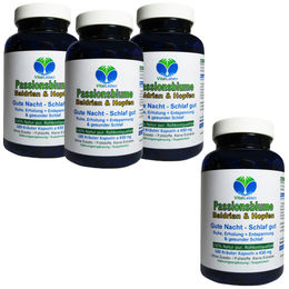 VitalLeben Passionsblume Baldrian Hopfen 720 Kapseln ohne Zusatzstoffe – Bild 1 von 3
