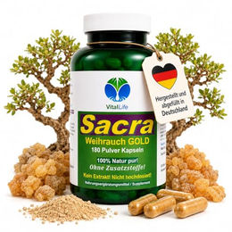 VitalLife Boswellia Weihrauch Gold Kapseln 180 Stück ohne Zusatzstoffe – Bild 1 von 7